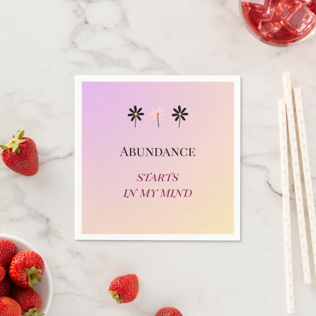 Abundance Mindset – Flowers of Abundance Serviette (Beispiel)