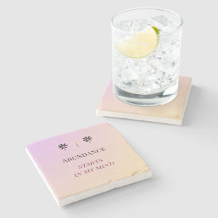 Abundance Mindset – Flowers of Abundance Steinuntersetzer