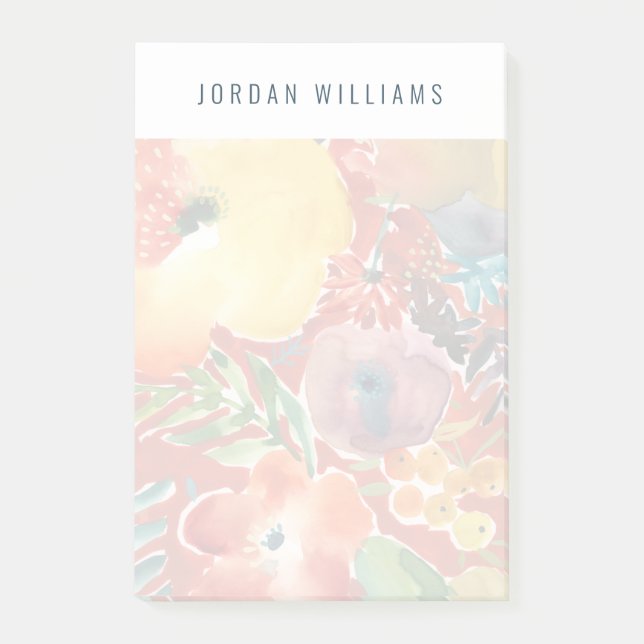 Abundant Florals III Post-it Klebezettel (Vorderseite)