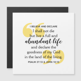 ABUNDANT LIFE Positive Christlich Affirmative Magnetkarte