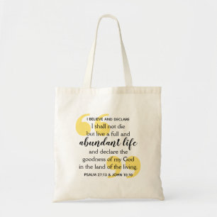 ABUNDANT LIFE Positive Christlich Affirmative Tragetasche