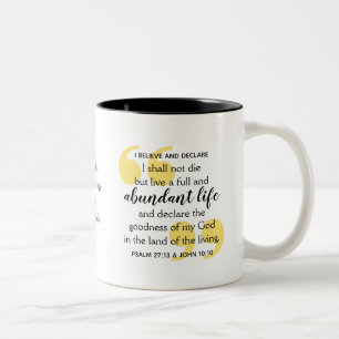 ABUNDANT LIFE Positive Christlich Affirmative Zweifarbige Tasse
