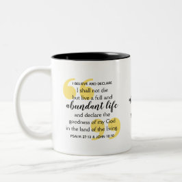 ABUNDANT LIFE Positive Christlich Affirmative Zweifarbige Tasse