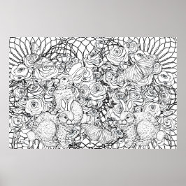 Abundant Rabbits Poster