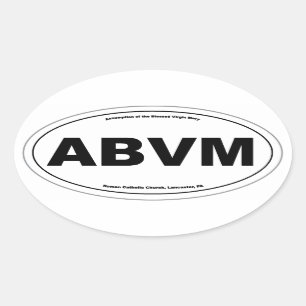 ABVM Oval Sticker (Annahme der gesegneten Jungfrau