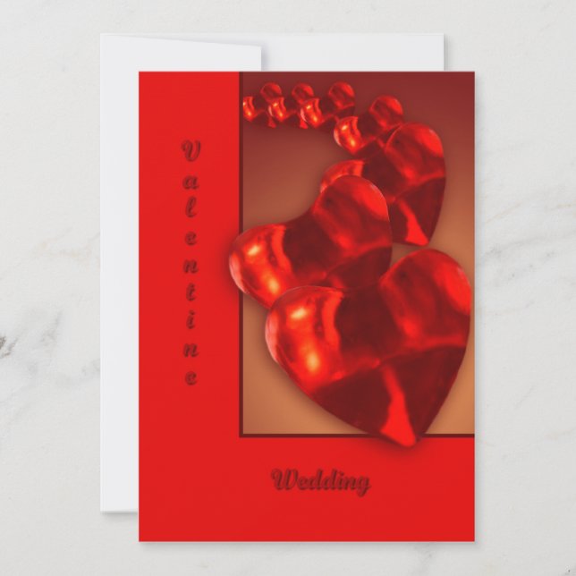 abw Valentinsgruß-Hochzeit Einladung (Vorderseite)