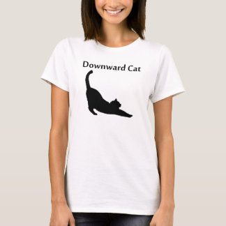 Abwärts Katze T-Shirt