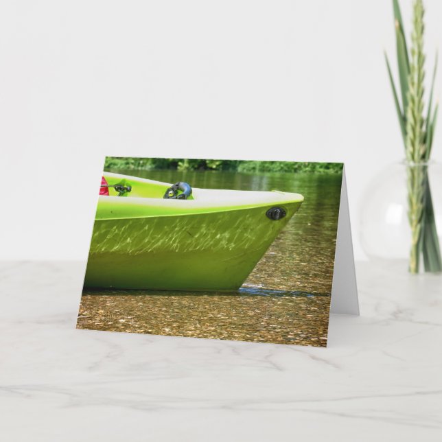 Abwärts mit Boot Karte (Vorderseite)