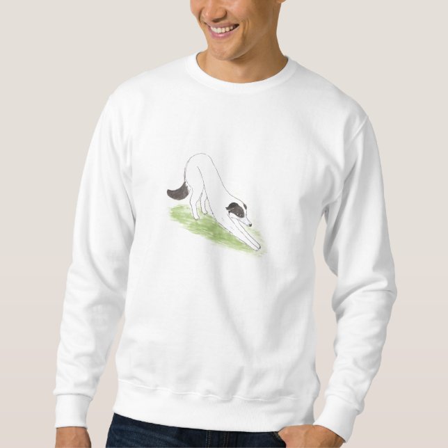 Abwärtsgerichtetes HundePose Yoga Sweatshirt (Vorderseite)