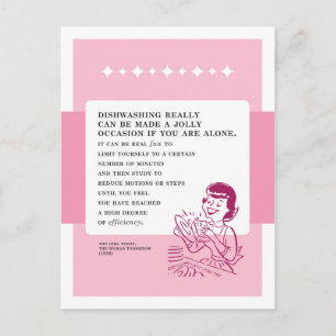 Abwasch kann Spaß-Vintager schlechter Rat sein Postkarte