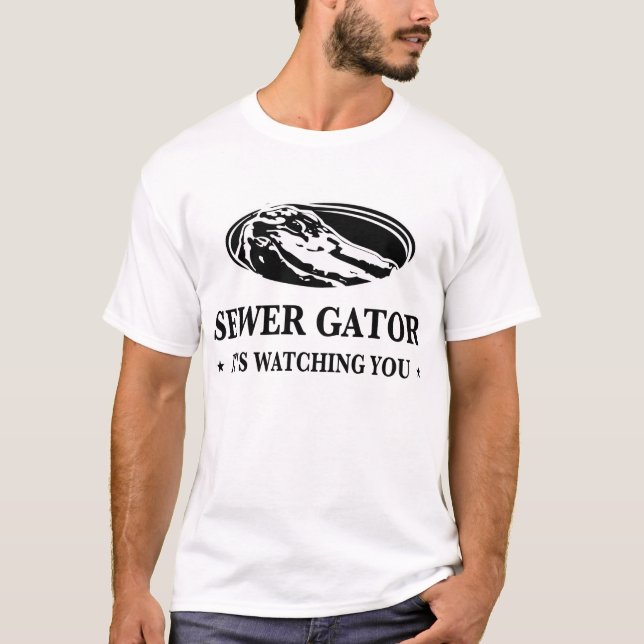 Abwasserkanal-Alligator T-Shirt (Vorderseite)