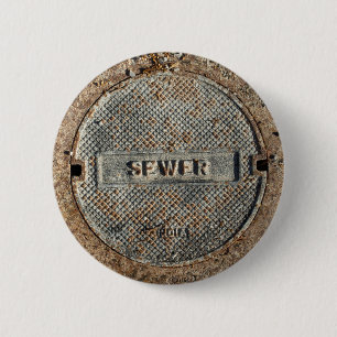 Abwasserkanal-Kanaldeckel Button