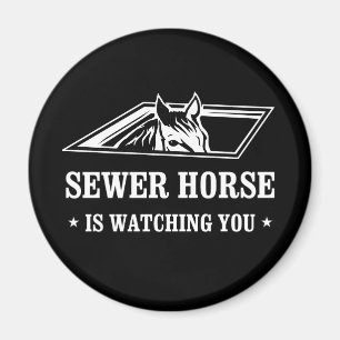 Abwasserkanal-Pferd passt Sie auf Magnet