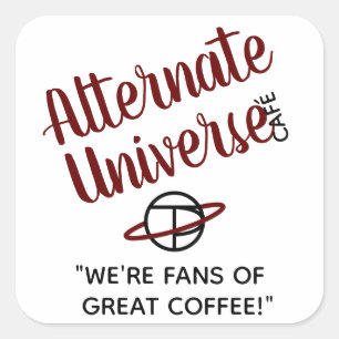 Abwechselnde Universum Café Aufkleber