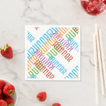 Abwechslung - buntes Runner Paper Napkins