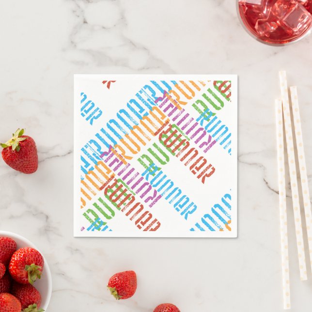 Abwechslung - buntes Runner Paper Napkins Serviette (Beispiel)
