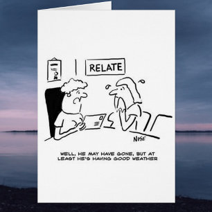 Abwesend Ehemann sendet eine Postkarte.