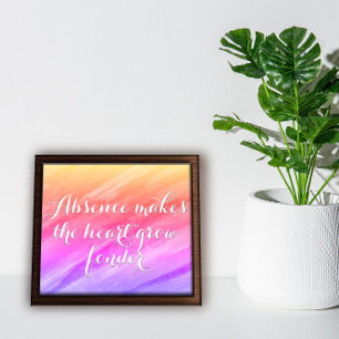 Abwesenheit macht das Herzförderungspaket Poster