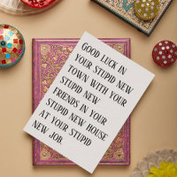 Abwesenheitskarte - Viel Glück in Ihrem neuen, stu