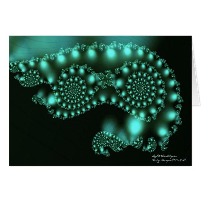 Abyss Cooles Abstraktes Fine Fraktal Art (Vorderseite (Horizontal))