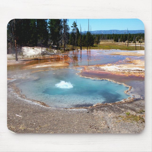 Abyss Pool Hot Springs Yellowstone Nationalpark Mousepad (Vorne)