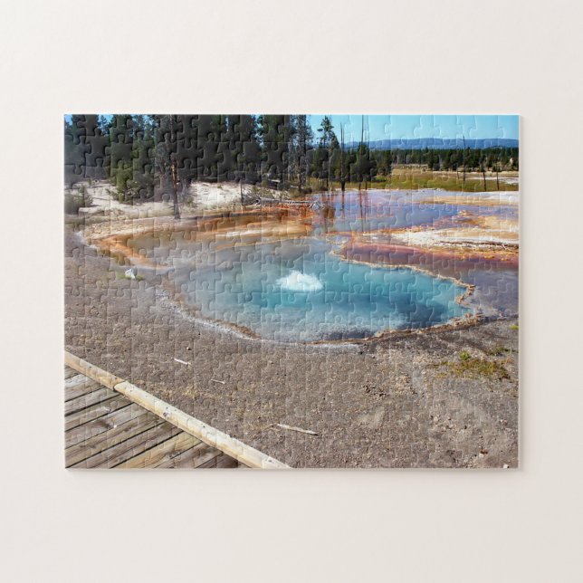 Abyss Pool Hot Springs Yellowstone Nationalpark Puzzle (Horizontal)