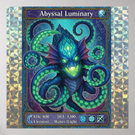 Abyssal Luminary Trading Card Poster