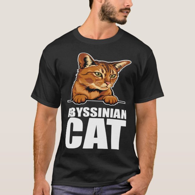 Abyssinian  Abyssinian cat  Abyssinian mom  7 T-Shirt (Vorderseite)