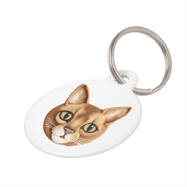 Abyssinian Cat 3D Inspiriert Haustiermarke (Seite)