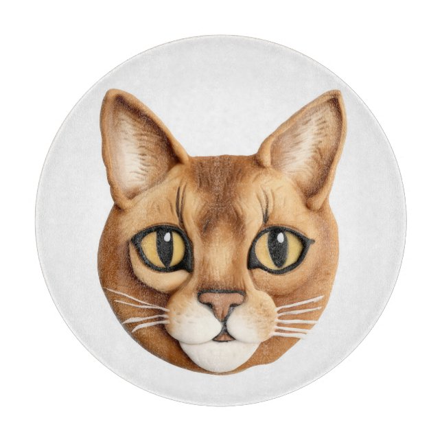 Abyssinian Cat 3D Inspiriert Schneidebrett (Vorderseite)