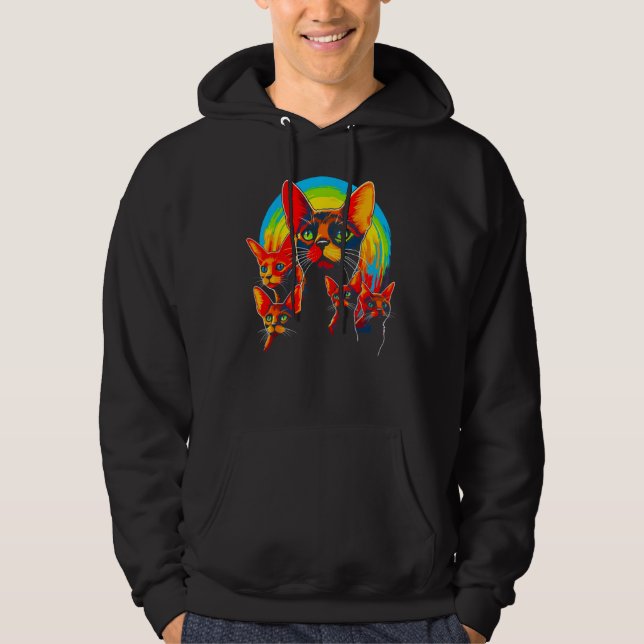 Abyssinian Cat Best Friends Hoodie (Vorderseite)
