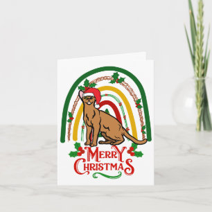 Abyssinian Cat Frohe Weihnachten Karte