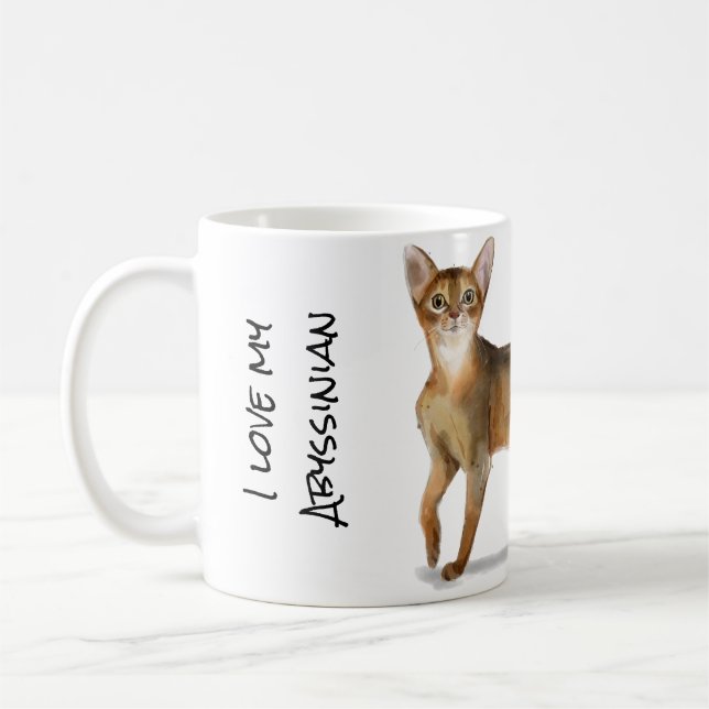 Abyssinian Cat Kaffeetasse (Links)