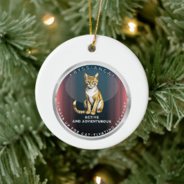 Abyssinian Cat Keramik Ornament
