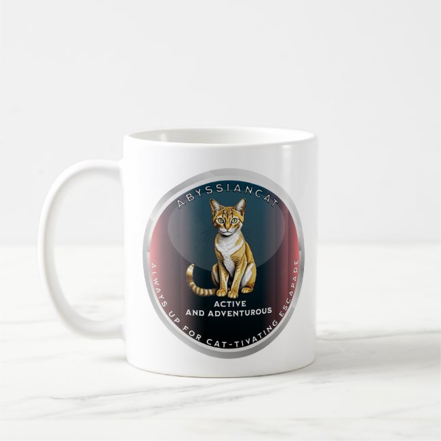 Abyssinian Cat Lover Kaffeetasse (Links)