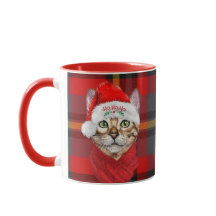 Abyssinian Cat Lover Karierte Weihnachten