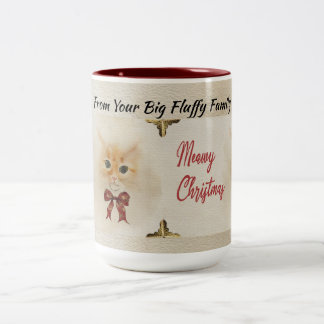Abyssinian Cat Meowy Christmas Zweifarbige Tasse