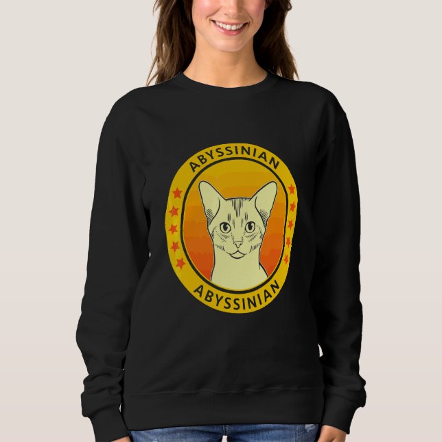 Abyssinian Cat Portrait Sweatshirt (Vorderseite)
