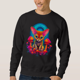 Abyssinian Cat Psychedelic Mushroom Sweatshirt