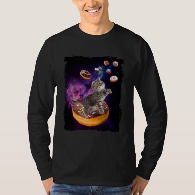 Abyssinian Cat Space Donuts  Kitty in Space Kid T-Shirt (Vorderseite)