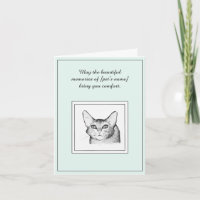 Abyssinian Cat Sympathy Card