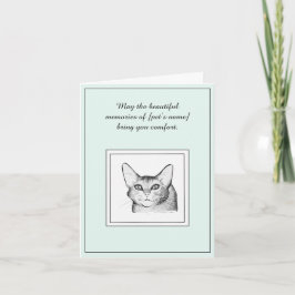 Abyssinian Cat Sympathy Card Karte