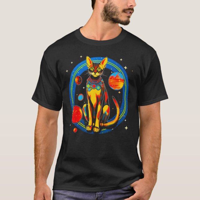 Abyssinian Cat Universe Science T-Shirt (Vorderseite)