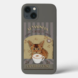 Abyssinian Chat Kaffee Capurrccino Vintage Poster Case-Mate iPhone Hülle