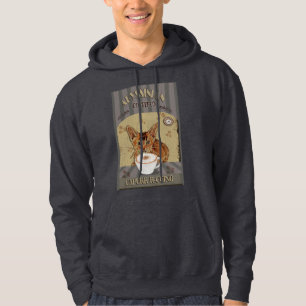 Abyssinian Chat Kaffee Capurrccino Vintage Poster Hoodie