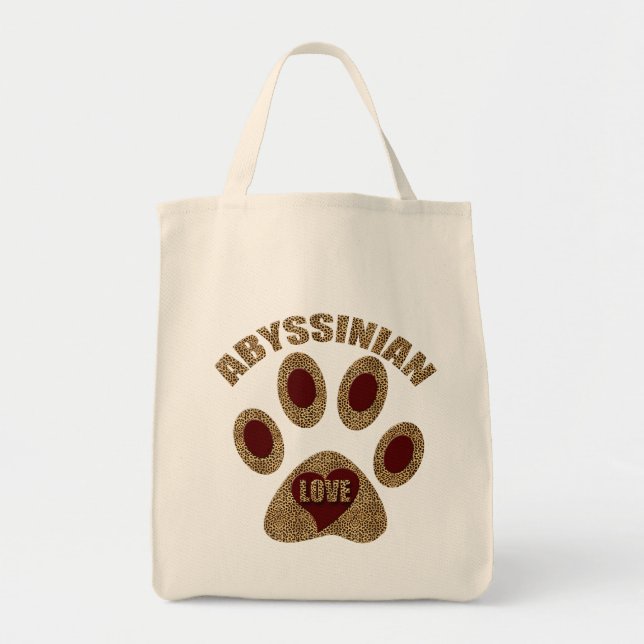 Abyssinian Chat Lover Red mit Cheetah Print Tragetasche (Vorne)