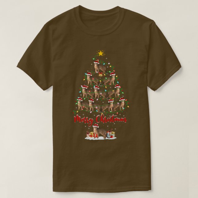 Abyssinian Lover Matching Santa Abyssinian Christm T-Shirt (Design vorne)