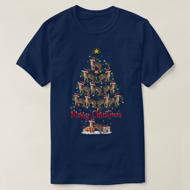 Abyssinian Lover Matching Santa Abyssinian Christm T-Shirt (Design vorne)