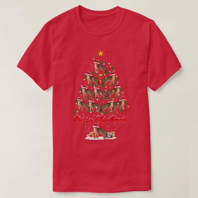 Abyssinian Lover Matching Santa Abyssinian Christm T-Shirt (Design vorne)