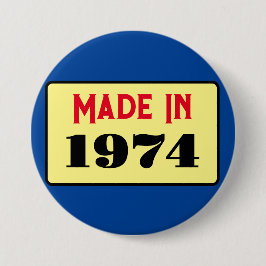Abzeichen 1974 im Retro-Stil Button